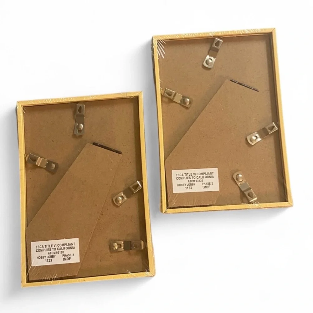Gold Picture Frames 4x6 Set of 2